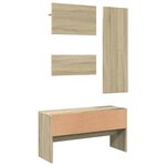 vidaXL Ensemble de meubles de couloir 4 Pièces chêne sonoma