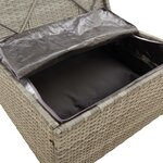vidaXL Salon de jardin 6 Pièces avec coussins Gris Résine tressée