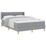 Lit tapissier vidaXL avec matelas Gris clair 140x200 cm