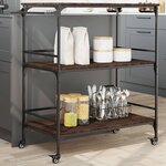 vidaXL Chariot cuisine chêne marron 100 5x50x105 cm bois d'ingénierie