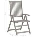 vidaXL Chaises inclinables de jardin lot de 2 et coussins bois acacia