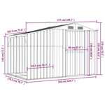 vidaXL Abri de jardin marron clair 277x192 5x179 cm acier galvanisé