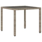 vidaXL Ensemble de bistro de jardin 3 Pièces coussins gris poly rotin