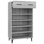 vidaXL Armoire à chaussures Sonoma gris 60x35x105 cm Bois d'ingénierie