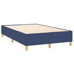 vidaXL Sommier à lattes de lit avec matelas bleu 120x190 cm tissu