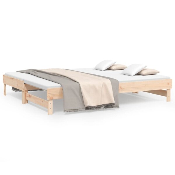 vidaXL Lit coulissant 2x(90x200) cm Bois de pin massif