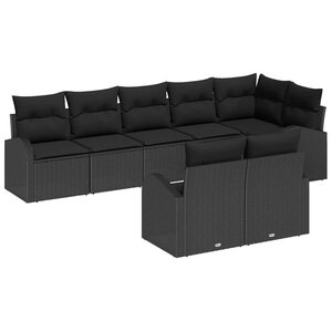 vidaXL Ensemble de canapé de jardin 8 Pièces polyrotin