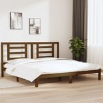 vidaXL Cadre de lit Marron miel Bois de pin massif 200x200 cm
