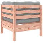 vidaXL Salon de jardin 6 Pièces et coussins bois massif sapin de douglas