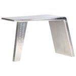 vidaXL Bureau style avion Argenté 112x50x76 cm Métal
