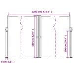 vidaXL Auvent latéral rétractable Crème 160x1200 cm