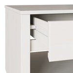 Table basse vidaXL "DRAMMEN" Blanche 99x55x45 cm en bois massif de pin
