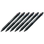 Stylo Bille Rétractable 4 couleurs VICUNA C4 Clip Noir x 6 PENTEL