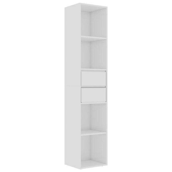 vidaXL Bibliothèque Blanc brillant 36x30x171 cm Bois d'ingénierie