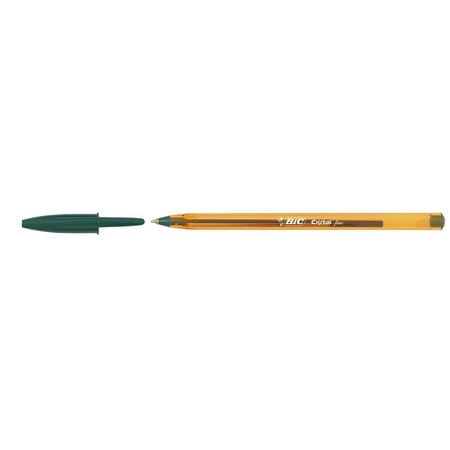 Stylo bille cristal fine pointe fine vert x 50 bic