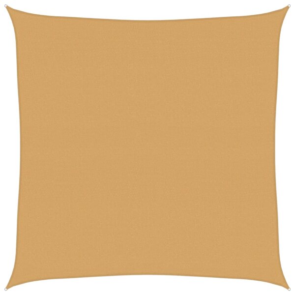 vidaXL Voile d'ombrage 160 g/m² carré sable 6x6 m PEHD