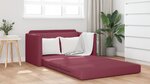 vidaXL Canapé-lit 2 en 1 Bordeaux 124x71x78 cm Tissu