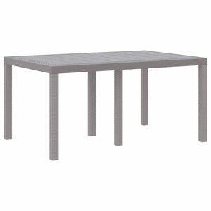 vidaXL Table de Jardin Gris clair 150 x 100 x 73 cm polyrotin