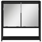 vidaXL Ensemble de meubles de salle de bain 3 pièces Chêne noir Bois d'ingénierie