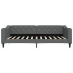 vidaXL Lit de jour avec matelas gris foncé 100x200 cm tissu