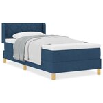 Lit à ressorts vidaXL avec matelas bleu 90x190 cm tissu