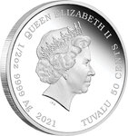 Pièce de monnaie en Argent 50 Cents g 15.57 (1/2 oz) Millésime 2021 James Bond 007 SPY WHO LOVED ME