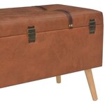 vidaXL Tabourets de rangement lot de 3 Brun roux Similicuir