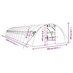 vidaXL Serre avec cadre en acier vert 56 m² 14x4x2 m