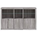 vidaXL Buffet avec lumières LED sonoma gris 162x37x100 cm