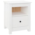 vidaXL Tables de chevet 2 Pièces Blanc 40x35x49 cm Bois de pin massif
