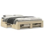 vidaXL Cadre de lit sans matelas chêne sonoma 120x200 cm