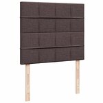 vidaXL Sommier à lattes de lit et matelas marron foncé 120x190cm tissu