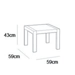 Keter Table de jardin Rosalie Graphite