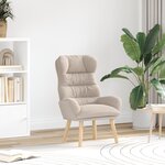 Fauteuil Relaxant vidaXL Gris clair en tissu ressemblant à de la laine bouclée