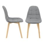 Lot de 4 chaises de salle à manger 86 x 53 x 47 cm gris clair 03_0006770