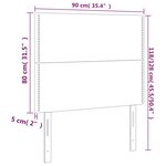vidaXL Tête de lit à LED Bleu 90x5x118/128 cm Tissu