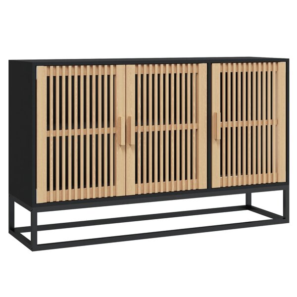 vidaXL Buffet noir 105x30x65 cm bois d'ingénierie