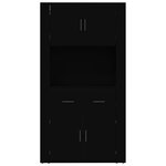 vidaXL Buffet haut Noir Bois d'ingénierie