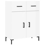 vidaXL Buffet Blanc brillant 69 5x34x90 cm Bois d'ingénierie