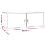 vidaXL Armoire murale Blanc 80x30x30 cm Bois de pin massif