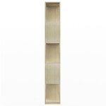 vidaXL Bibliothèque/Séparateur de pièce Chêne sonoma Bois d’ingénierie