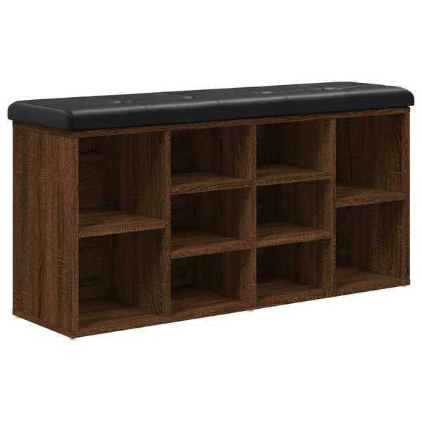 vidaXL Banc à chaussures chêne marron 102x32x50 cm bois d'ingénierie