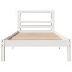 vidaXL Cadre de lit sans matelas blanc 100x200 cm bois de pin massif