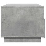 vidaXL Table basse avec lumières LED gris béton 90x49x40 cm