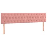 vidaXL Cadre de lit avec tête de lit rose 120x190 cm velours