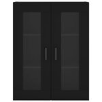 vidaXL Buffet haut Noir 69 5x34x180 cm Bois d'ingénierie