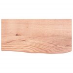 vidaXL Étagère murale marron clair bois chêne massif traité