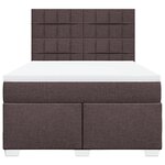 vidaXL Sommier à lattes de lit avec matelas Marron foncé 160x200 cm