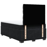 vidaXL Sommier à lattes de lit avec matelas noir 120x190 cm velours