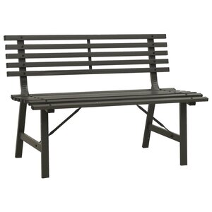 vidaXL Banc de jardin 110 cm Acier Noir